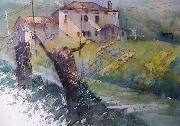 unknow artist Weingut in Vo oil painting on canvas
